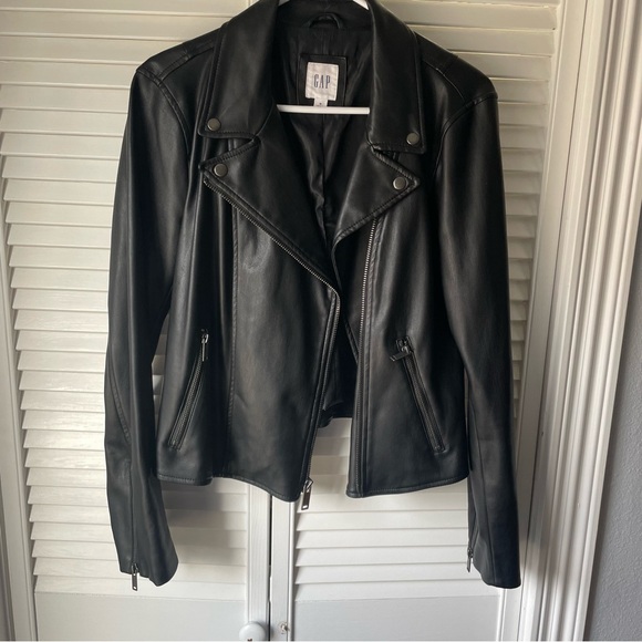 GAP Faux Leather Moto Jacket - Picture 5 of 11
